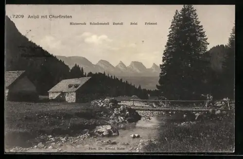 AK Unterwasser, Aelpli mit Churfirsten