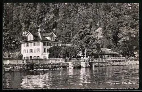 AK Gersau, Villa Marla vom Wasser aus