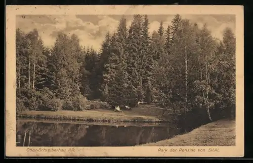 AK Ober-Schreiberhau i. R., Park der Pension von Skal