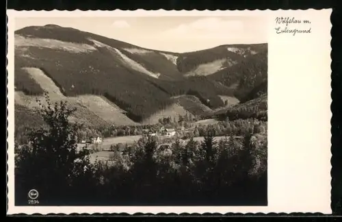 AK Wolfshau /Riesengebirge, Panorama mit Eulengrund