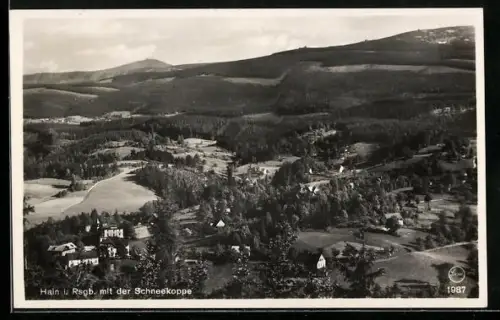 AK Hain i. Rsgb., Panorama mit der Schneekoppe