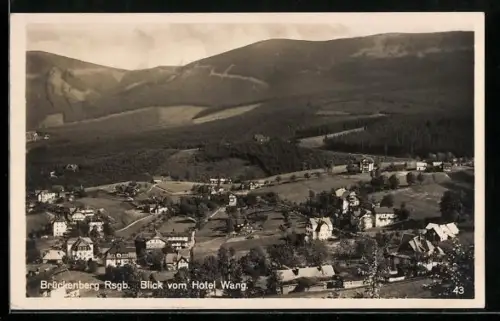 AK Brückenberg /Rsgb., Blick vom Hotel Wang