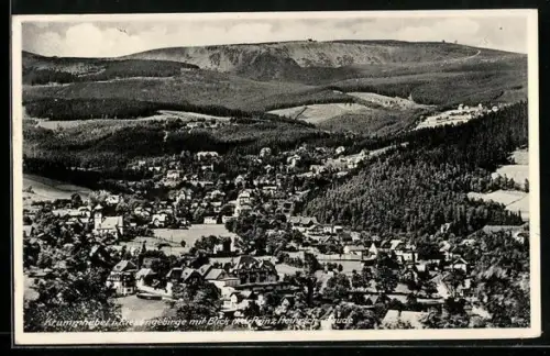 AK Krummhübel i. Riesengebirge, Teilansicht mit Blick nach der Prinz Heinrich-Baude