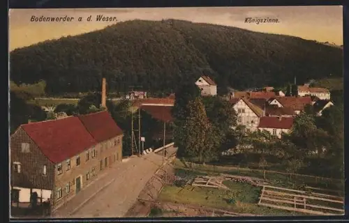 AK Bodenwerder a. d. Weser, Ortsansicht mit Königszinne