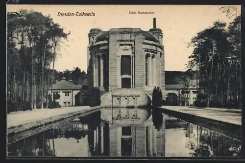 AK Dresden-Tolkewitz, Städt. Krematorium