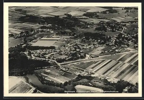 AK Dorfmark /Lüneburger Heide, Fliegeraufnahme