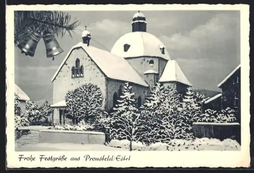 AK Pronsfeld /Eifel, Kirche im Winter