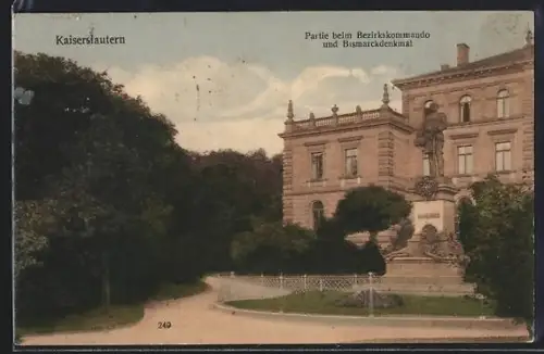 AK Kaiserslautern, Bezirkskommando, Bismarckdenkmal