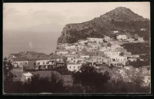 AK Capri, Totalansicht mit Wasserblick aus der Vogelschau