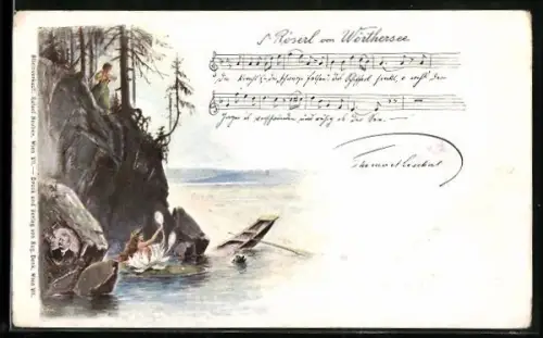 Künstler-AK E. Döcker: Röserl vom Wörthersee