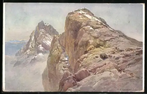 Künstler-AK Edward Theodore Compton: Watzmann, Panorama