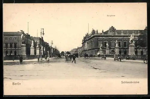 AK Berlin, Schlossbrücke mit Zeughaus