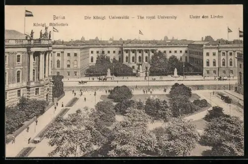 AK Berlin, Königliche Universität und Königliche Bibliothek Unter den Linden