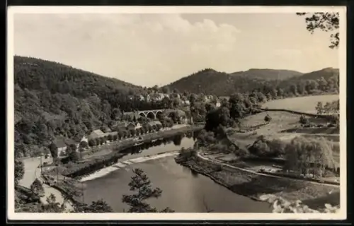 AK Ziegenrück /Saale, Blick von der Brauershöh