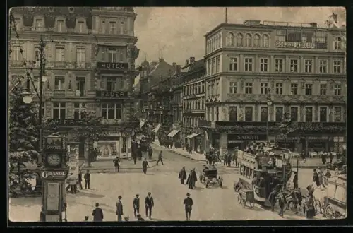 AK Berlin, Unter den Linden -Kranzler-Ecke mit Sarotti, Hotel Bauer