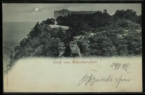 Mondschein-AK Thale, Hexentanzplatz