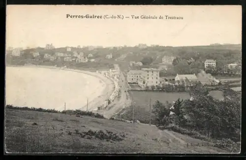 AK Perros-Guirec /C.-du-N., Vue Générale de Trestraou