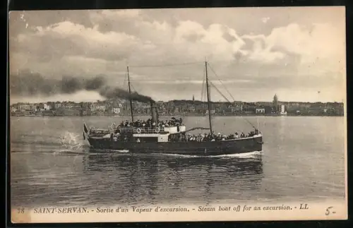 AK Saint-Servan, Sortie d`un Vapeur d`excursion