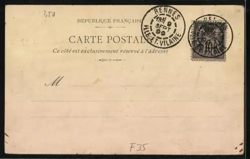 AK Rennes, Vue de la Prison et de la Rue Duhamel