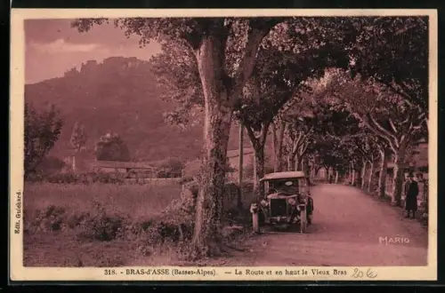 AK Bras-d`Asse, La Route et en haut le Vieux Bras