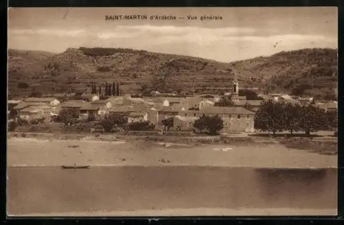 AK Saint-Martin d`Ardeche, Vue generale