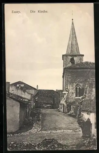 AK Essey, Kirche mit Umgebung