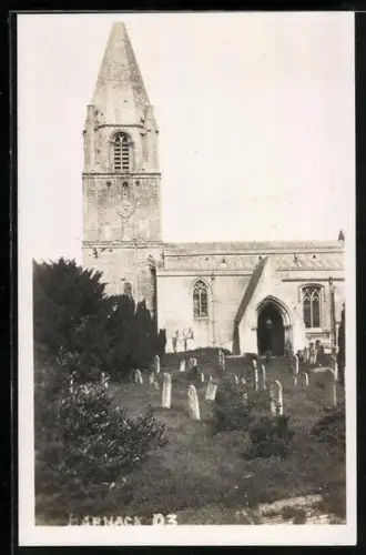 AK Barnack, Kirche mit Friedhof