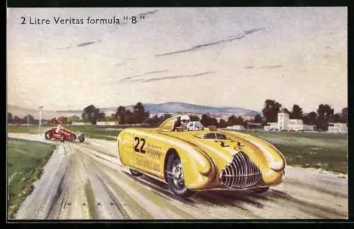 Künstler-AK 2 Litre Veritas formula B, Autorennen