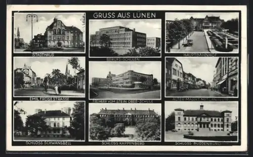 AK Lünen, Ortpartien Schlösser, Hauptbahnhof, Schulen