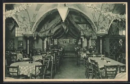 AK Kaiserslautern, Gasthof Augustinerkeller, Innenräume, Inh. F. Willibald