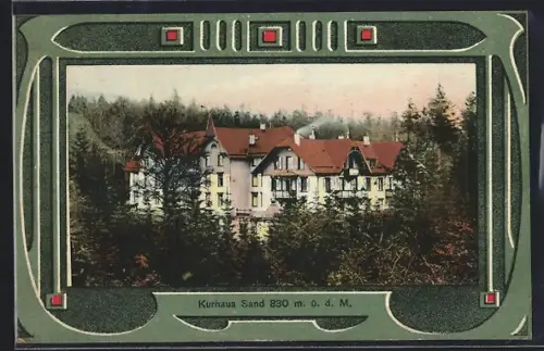 AK Sand /Bühl, Kurhaus Sand, Ornament-Rahmen