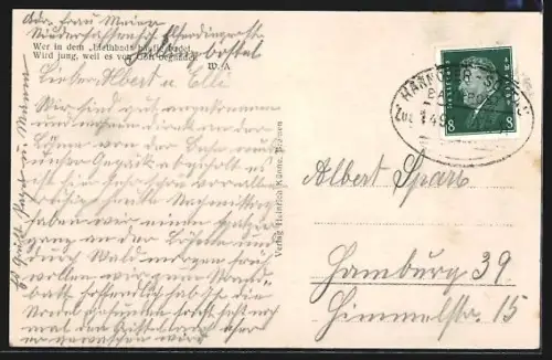 AK Fallingbostel, Liethbad, Becken mit Rutsche und Gebäude