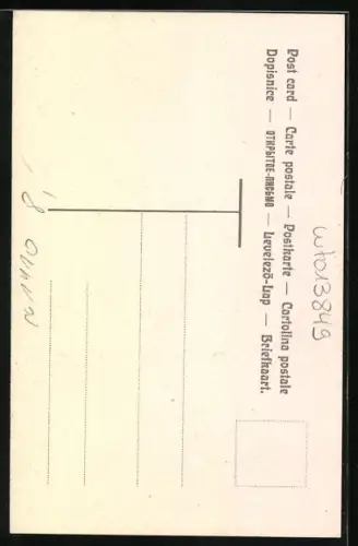 AK Danzig, Frauengasse mit Kirche