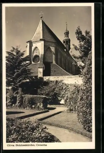 AK Oliva, Schlosskirche, Ostseite