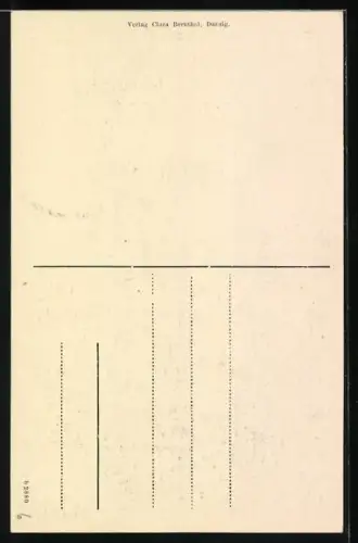 AK Danzig, Rathaus mit Strassenpartie