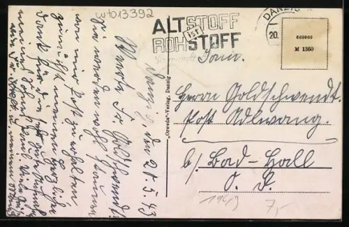 AK Danzig, Marienkirche und Rathaus