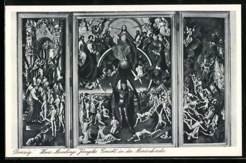AK Danzig, Hans Memlings Jüngstes Gericht in der Marienkirche