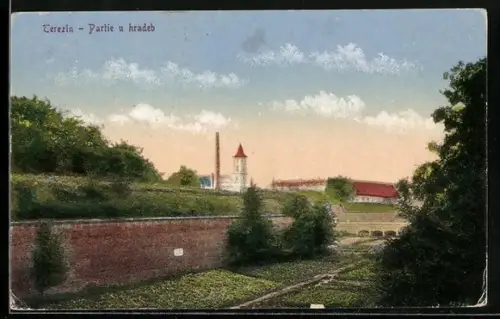 AK Theresienstadt / Terezin, Partie u hradeb