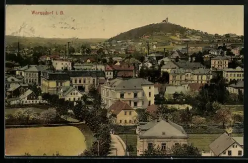 AK Warnsdorf / Varnsdorf, Ortspanorama aus der Vogelschau