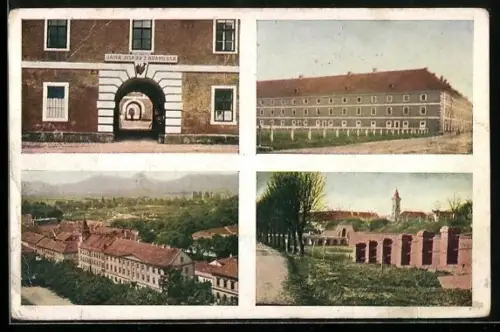 AK Theresienstadt / Terezin, Kasárny Jana Jiskry z Brandysa