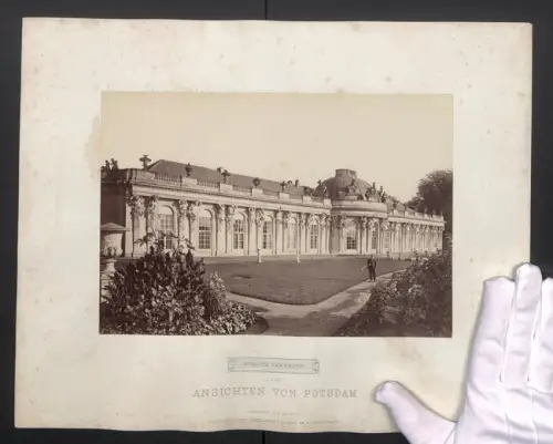 Fotografie PGH, Berlin, Ansicht Potsdam, Partie am Schloss Sanssouci, Wachsoldat