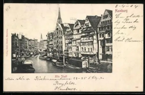 AK Hamburg, Alte Stadt, Fleetpartie