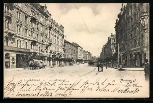 AK Budapest, Leopoldsring mit Geschäften