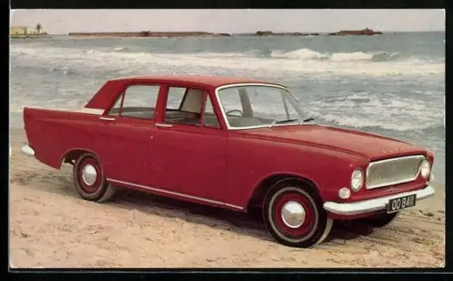 AK Auto Ford Zephyr mit Kennzeichen OO 8411 an der Küste