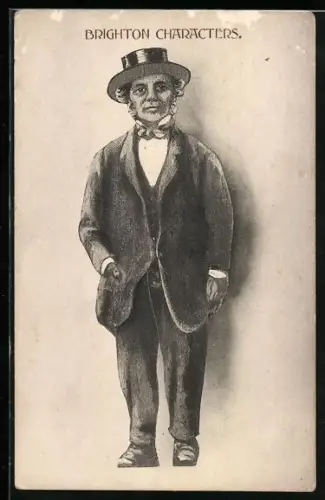 Künstler-AK Brighton, Porträt eines Mannes im Anzug