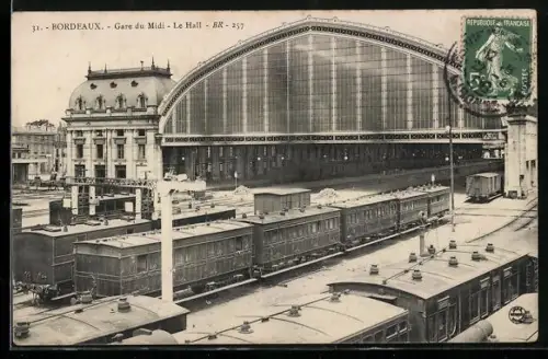 AK Bordeaux, Gare du Midi, Le Hall, Bahnhof