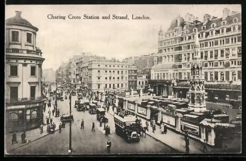 AK London, Charing Cross Station and Strand