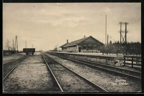 AK Den Dolder, Station, Bahnhof mit Bahngleisen
