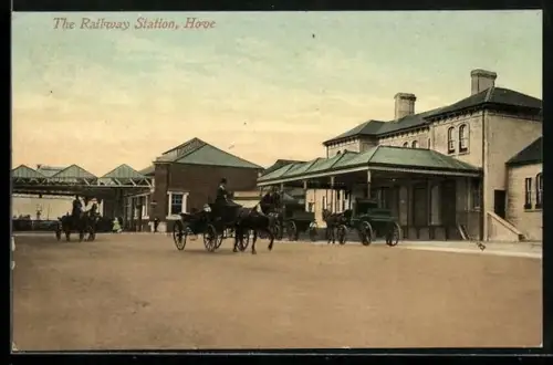 AK Hove, The Railway Station, Bahnhof