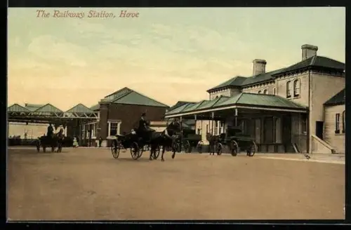 AK Hove, The Railway Station, Bahnhof